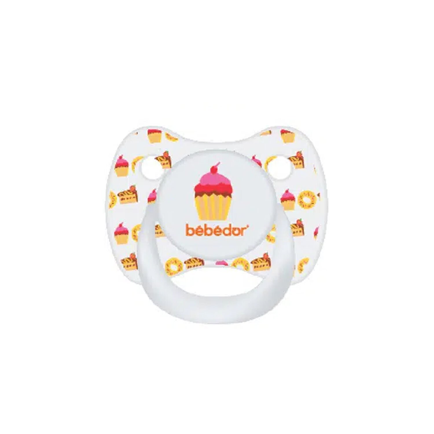 Bebedor 172 Tritan Damaklı Şeffaf Emzik No 2 6-18 Ay Sarı