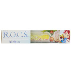 Rocs Kids 3-7 Yaş Arası Meyve Külahı Diş Macunu Ve Fırça Seti Sarı
