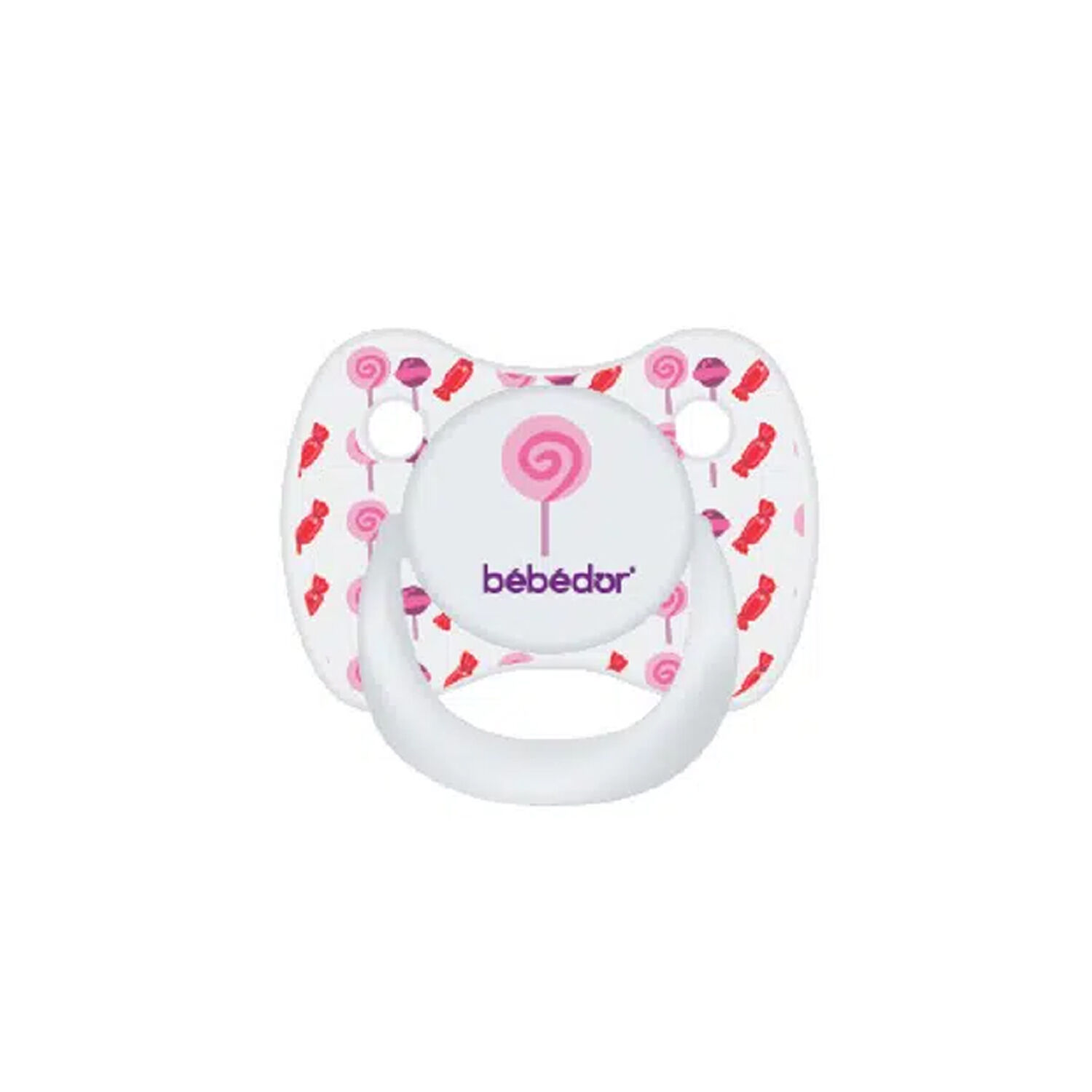 Bebedor 172 Tritan Damaklı Şeffaf Emzik No 2 6-18 Ay Pembe