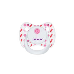 Bebedor 172 Tritan Damaklı Şeffaf Emzik No 2 6-18 Ay Pembe
