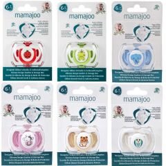 Mamajoo Saklama Kutulu Desenli Ortodontik Silikon Emzik 6+Ay