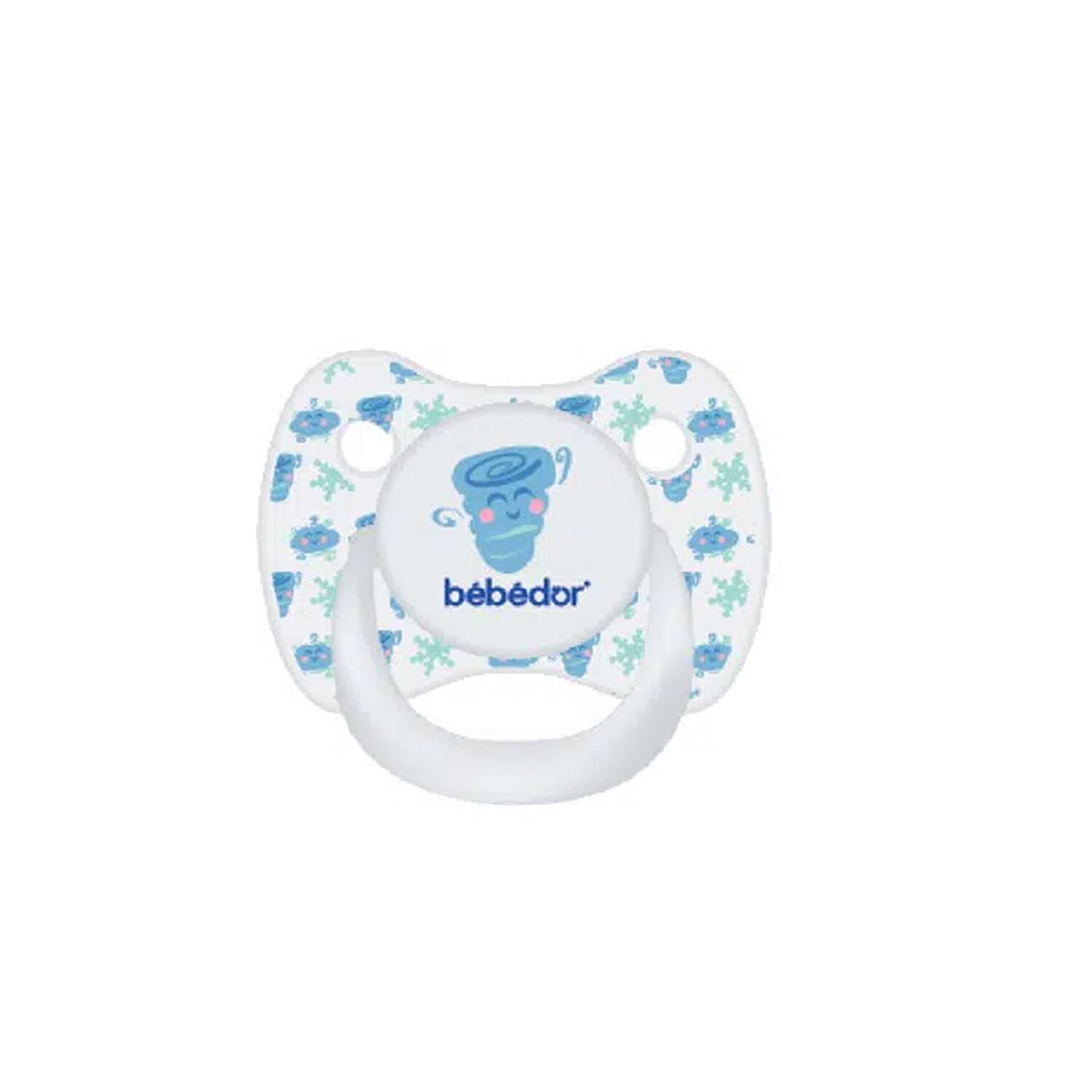 Bebedor 172 Tritan Damaklı Şeffaf Emzik No 2 6-18 Ay Turkuaz