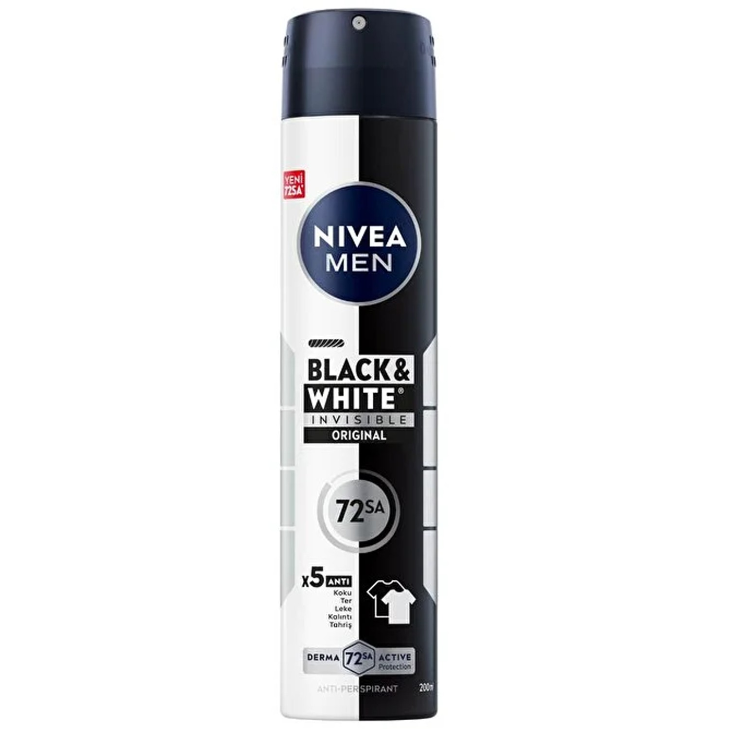 Nivea Men Erkek Sprey Deodorant Black White Invisible Original 200 ml