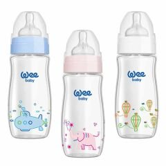 Wee Baby Klasik Plus Geniş Ağızlı Cam Biberon 280 ml