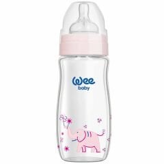 Wee Baby Klasik Plus Geniş Ağızlı Cam Biberon 280 ml