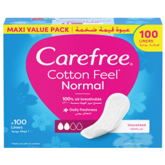Carefree Cotton Feel Normal Parfümsüz Günlük Ped 100 lü