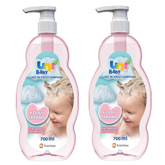 Uni Baby Kolay Tarama Saç Ve Vücut Şampuanı 700 ml 2 ADET