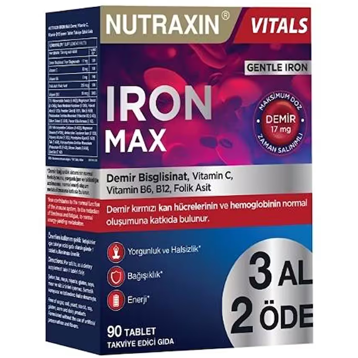 Nutraxin Iron Max 3 Al 2 Öde 90 Tablet