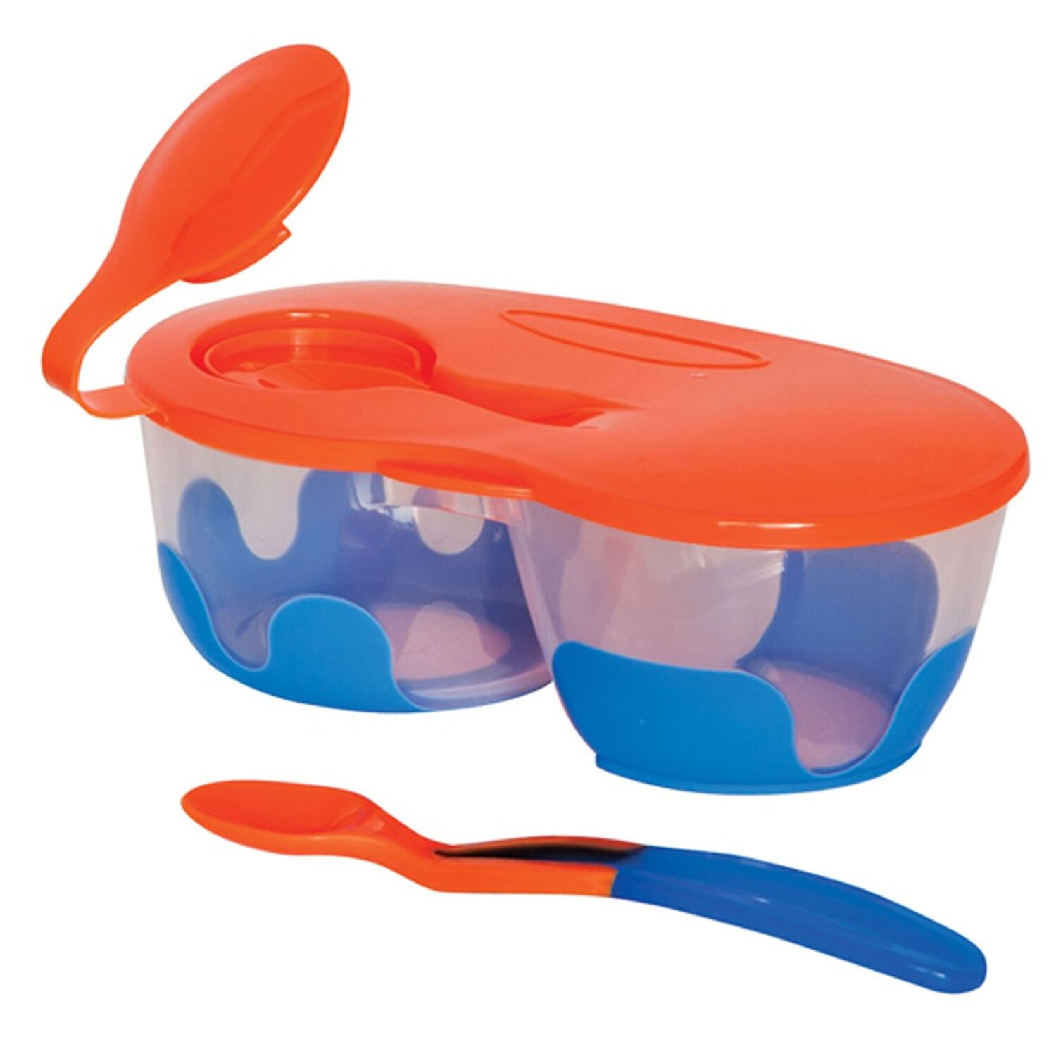 Bebedor 2 Bölmeli Tabak Ve Kaşık Seti 6+ Ay Turuncu