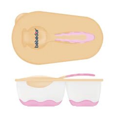 Bebedor 2 Bölmeli Tabak Ve Kaşık Seti 6+ Ay Sarı