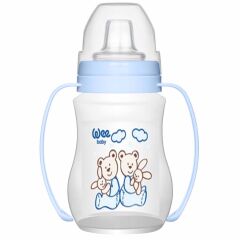 Wee Baby Akıtmaz Kulplu PP Bardak 250 ml Mavi