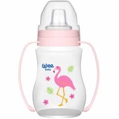 Wee Baby Akıtmaz Kulplu PP Bardak 250 ml Beyaz