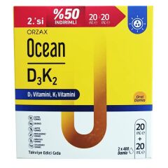Ocean Vitamin D3 K2 Damla 20 ml 2 li Avantajlı Paket