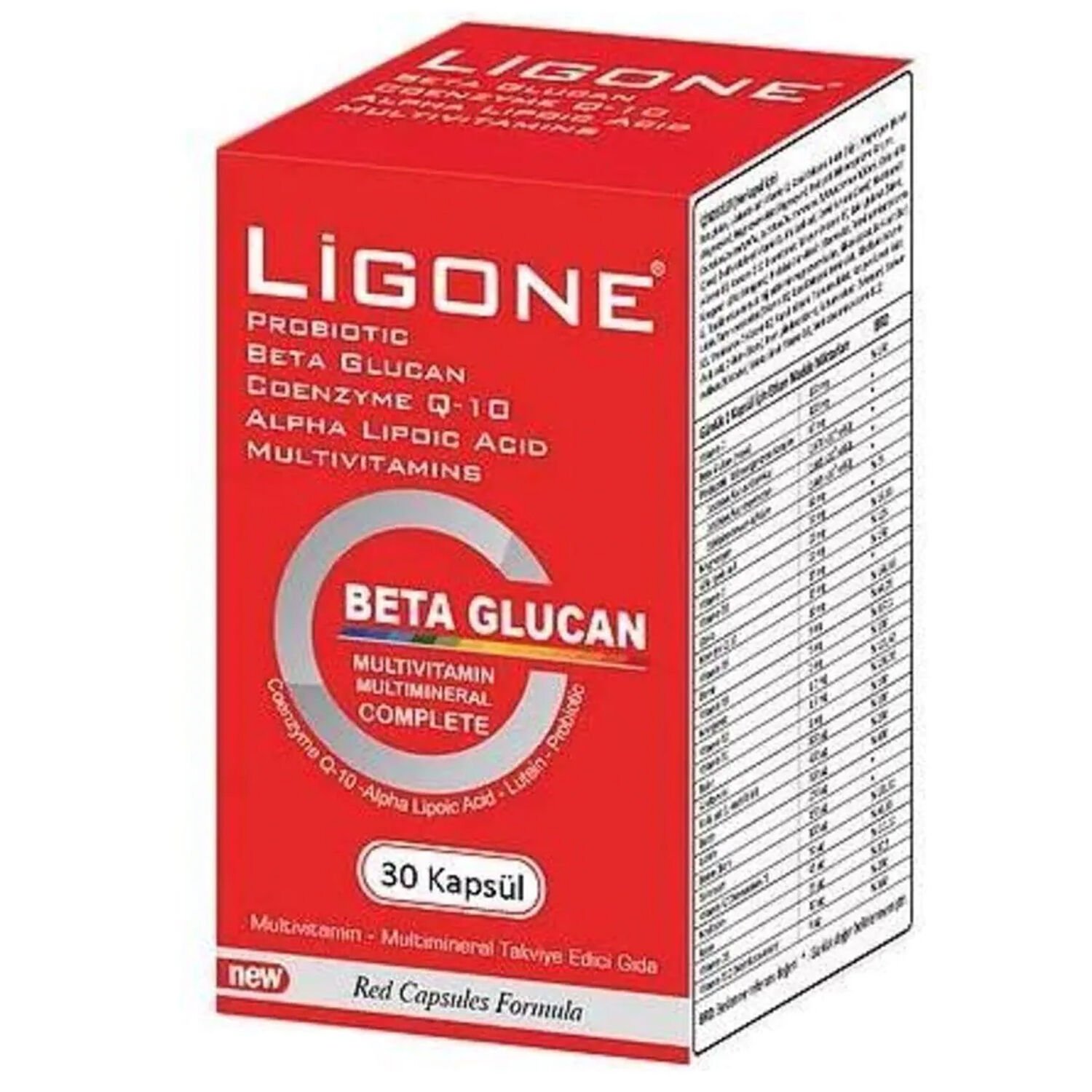 Ligone Beta Glucan Probiotic Multivitamin 30 Kapsül