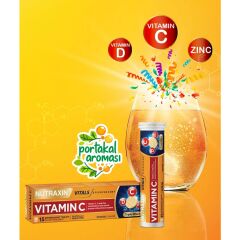 Nutraxin Vitamin C D Ve Çinko Üçlü Etki 15 Efervesan Tablet 2 ADET