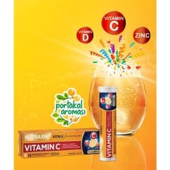 Nutraxin Vitamin C D Ve Çinko Üçlü Etki 15 Efervesan Tablet 2 ADET