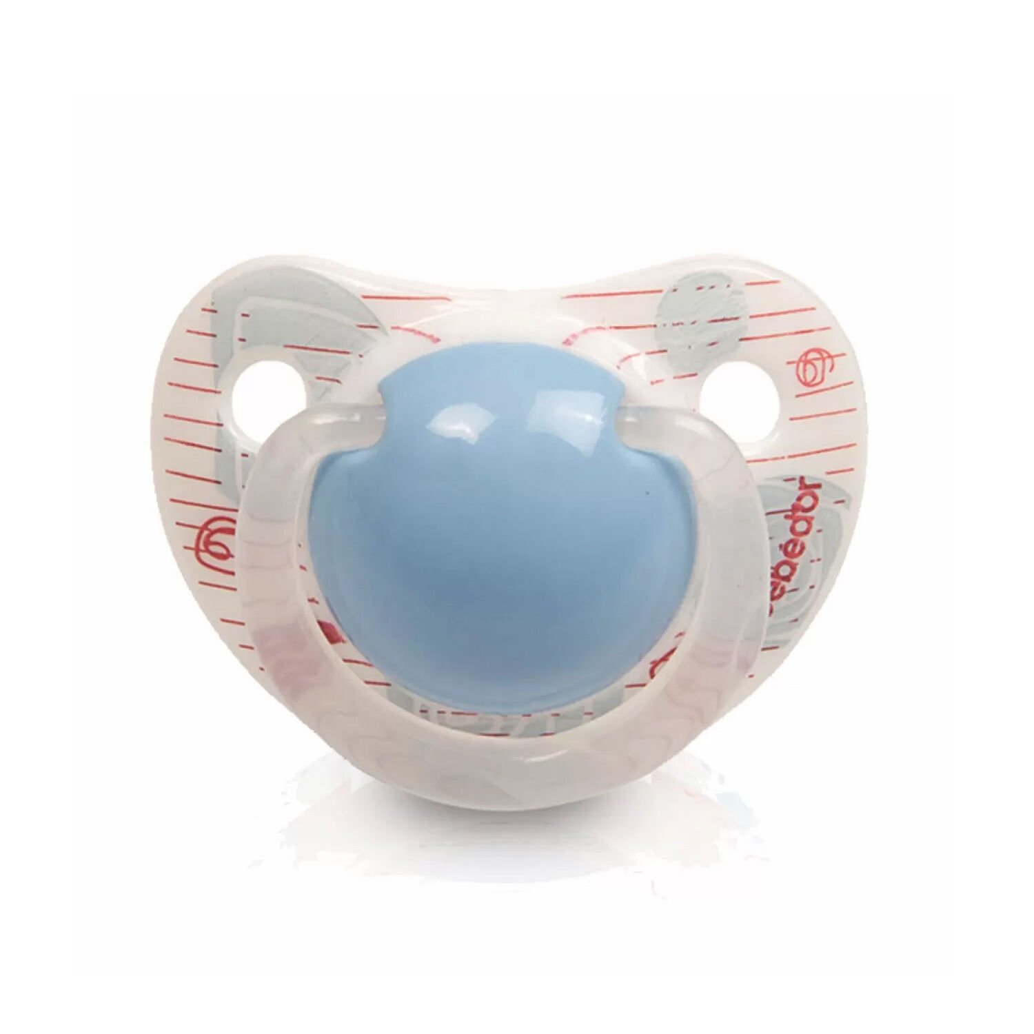 Bebedor 192 Desenli Damaklı No 2 6-18 Ay Emzik Mavi