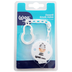 Wee Baby Desenli Emzik Askısı Kırmızı