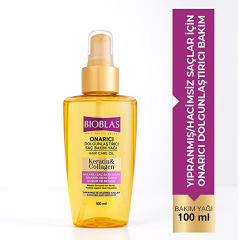 Bioblas Keratin Kolajen Onarıcı Dolgunlaştırıcı Saç Bakım Yağı 100 ml 2 ADET