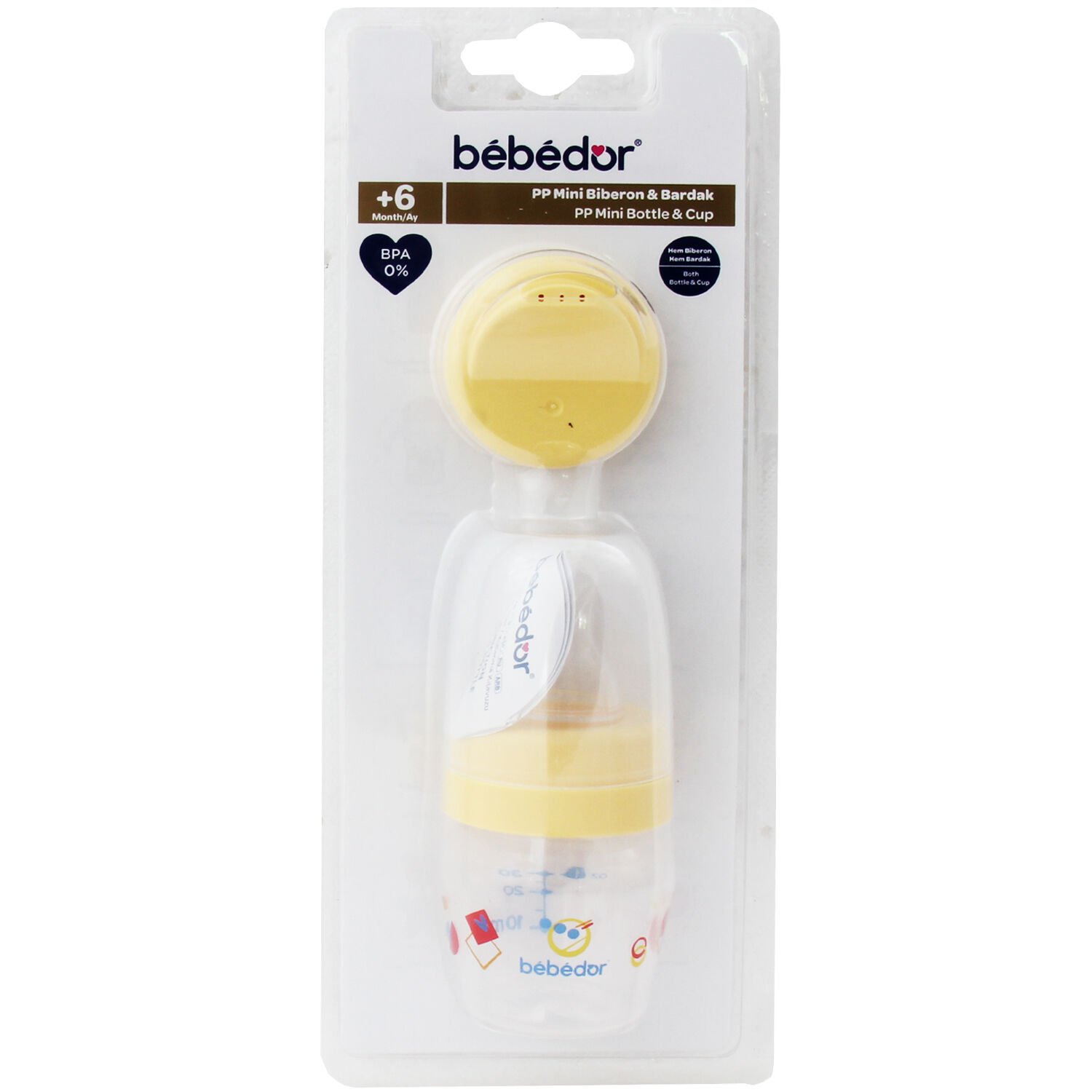 Bebedor 20301 Mini Bardak Biberon Çok Amaçlı 30 ml Sarı