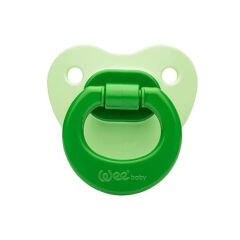 Wee Baby Mat Gövdeli Silikon Damaklı No 3 Emzik 18+ Ay Yeşil