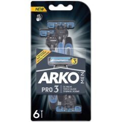 Arko Men Pro 3 Üç Bıçaklı Tıraş Bıçağı 6 lı