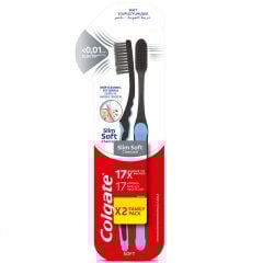 Colgate Mikro İnce Siyah Yumuşak Diş Fırçası 1+1