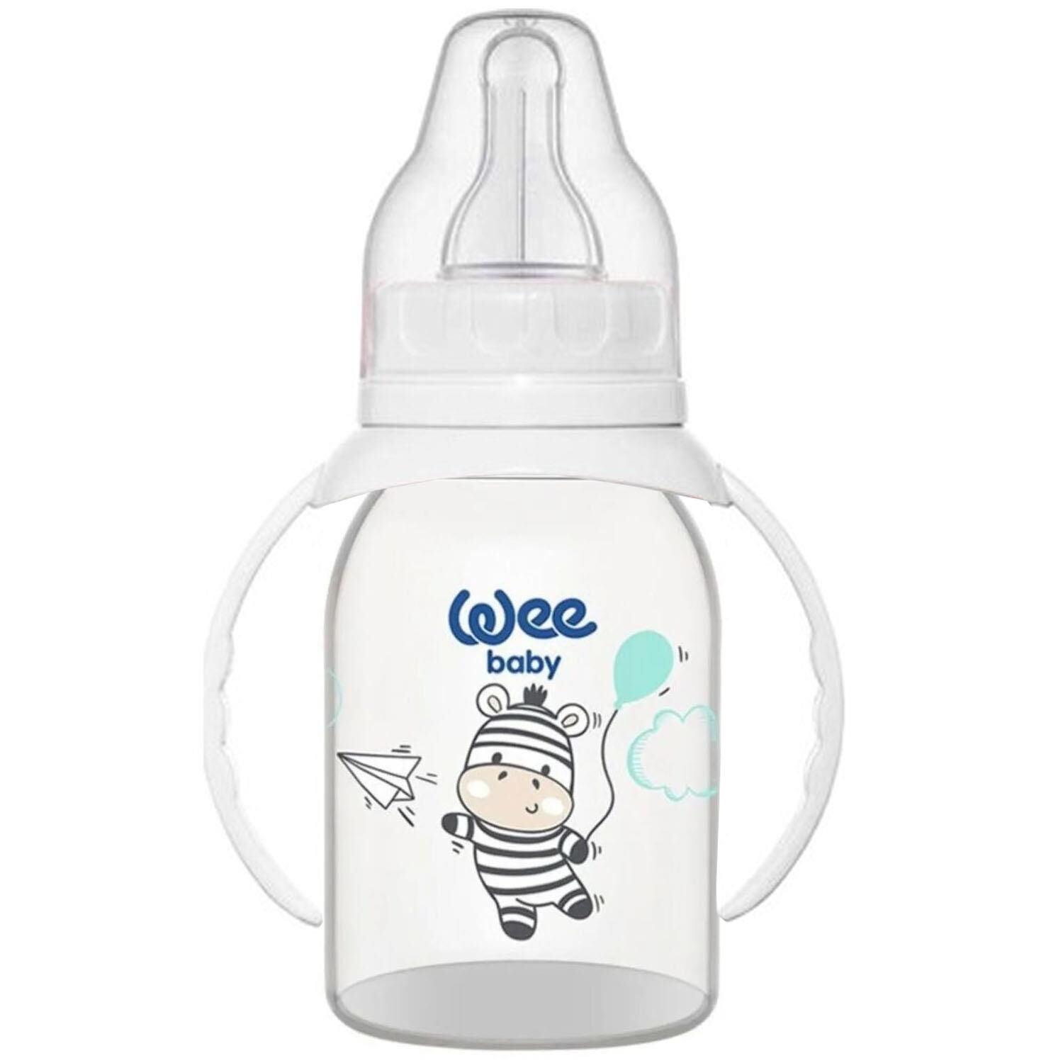 Wee Baby Klasik Kulplu PP Biberon 150 ml Beyaz