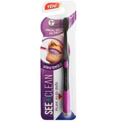 See Clean Plak Algı Işıklı Diş Fırçası Mavi