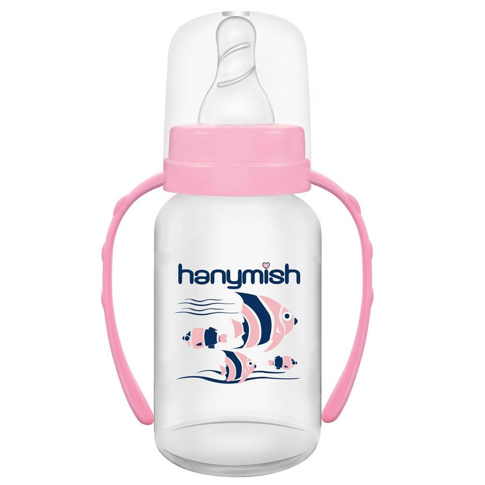 Hanymish 434 Kulplu PP Biberon 125 ml Pembe