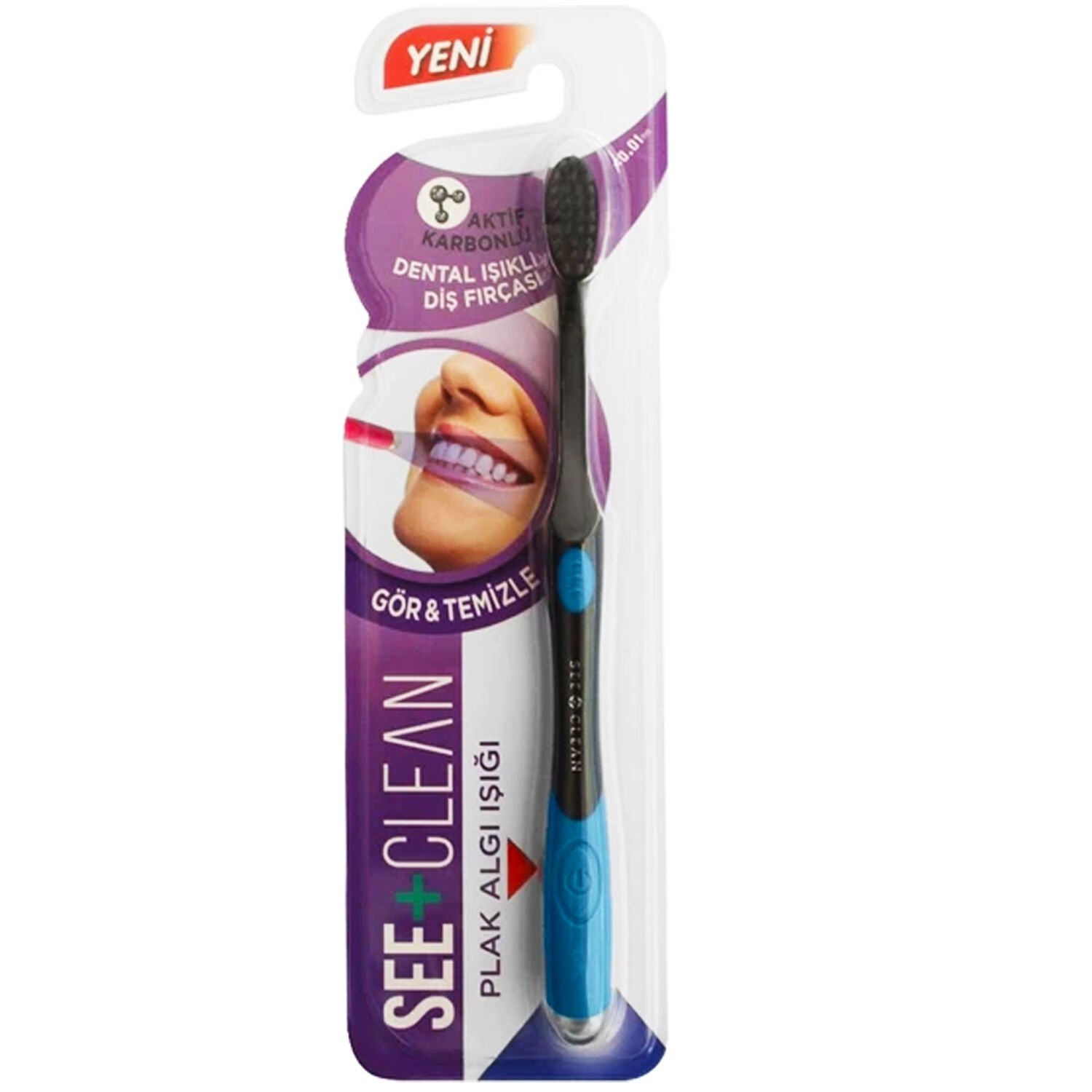 See Clean Plak Algı Işıklı Diş Fırçası Mavi