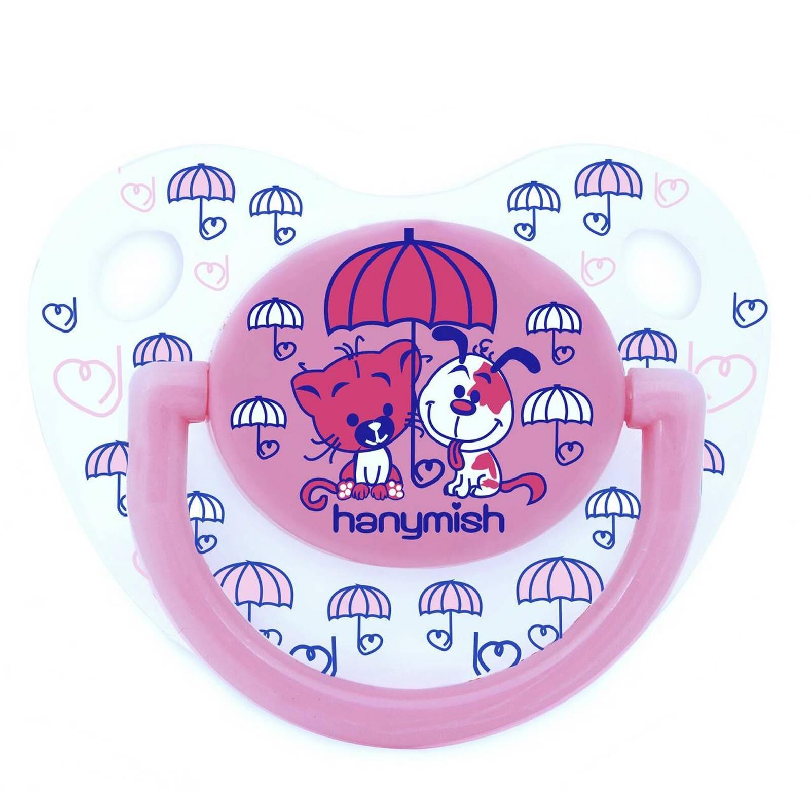 Hanymish 115 Mini Silikon Damaklı Emzik No 1 0-6 Ay Pembe