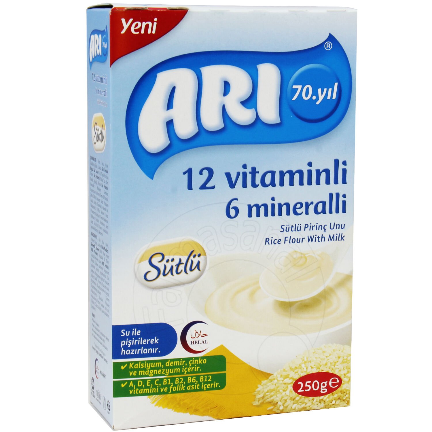 Arı Mama 12 Vitaminli 6 Mineralli Sütlü Pirinç Unu 250 gr