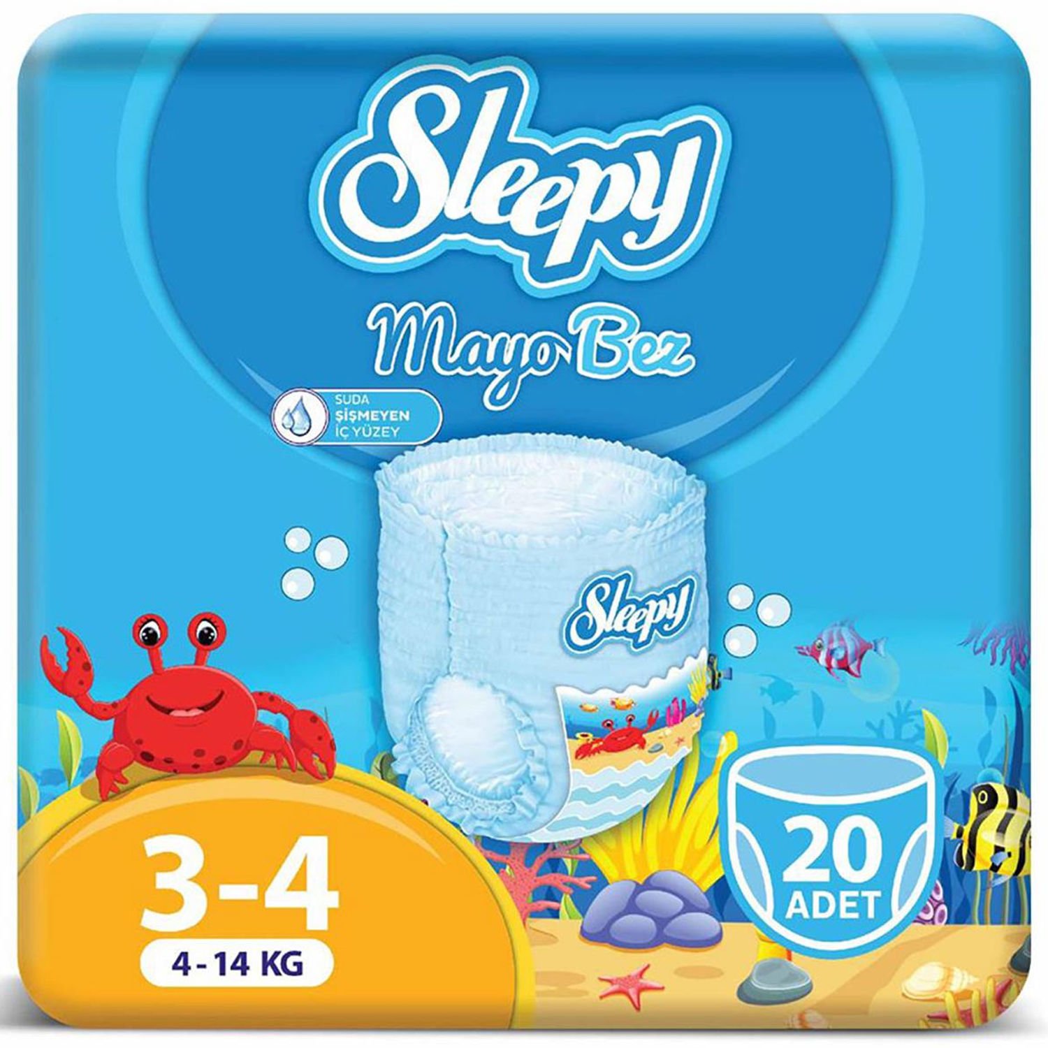 Sleepy Mayo Külot Bez 3-4 Beden Maxi 4-14 kg 20 Adet