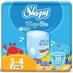 Sleepy Mayo Külot Bez 3-4 Beden Maxi 4-14 kg 20 Adet