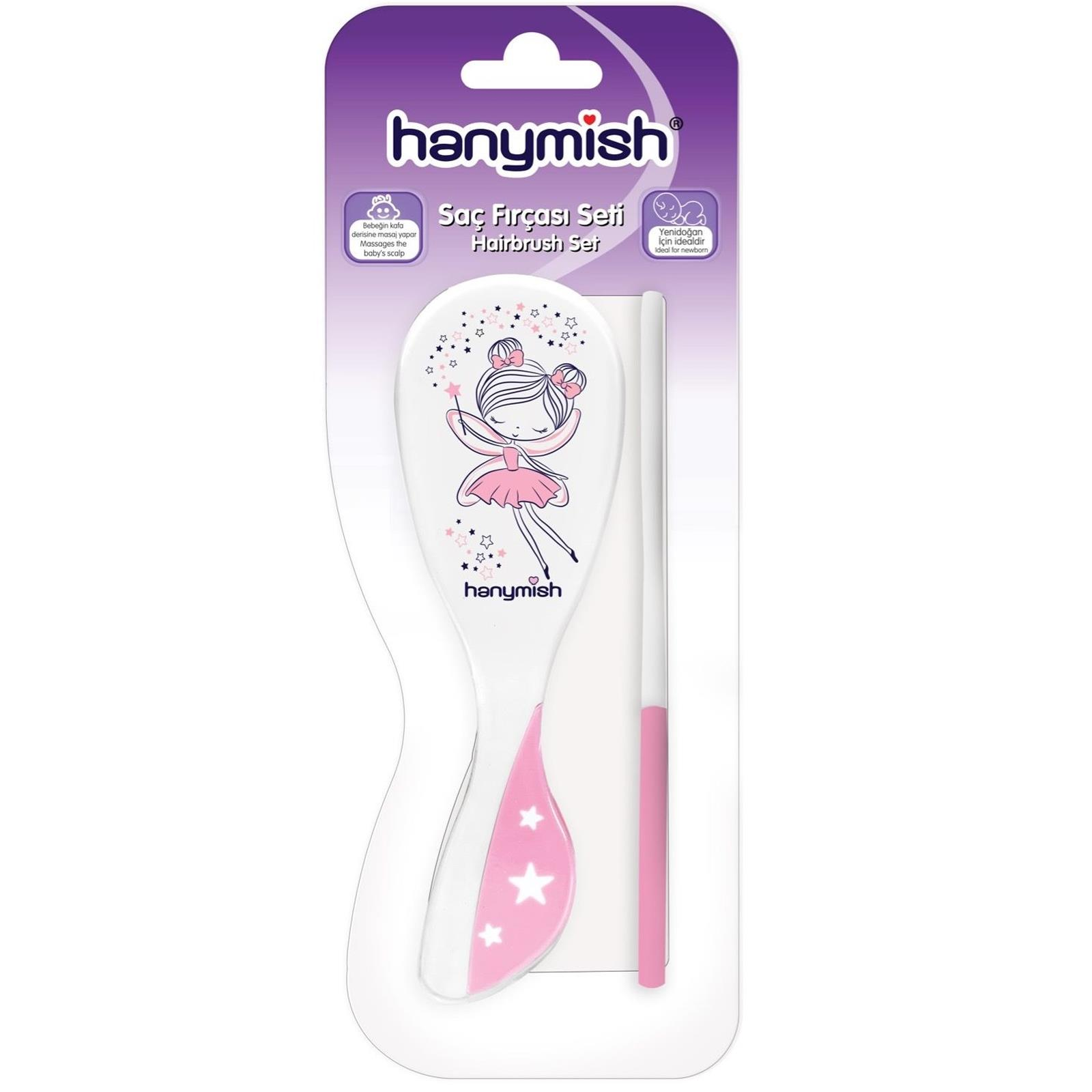 Hanymish 924 Saç Fırçası Seti Pembe