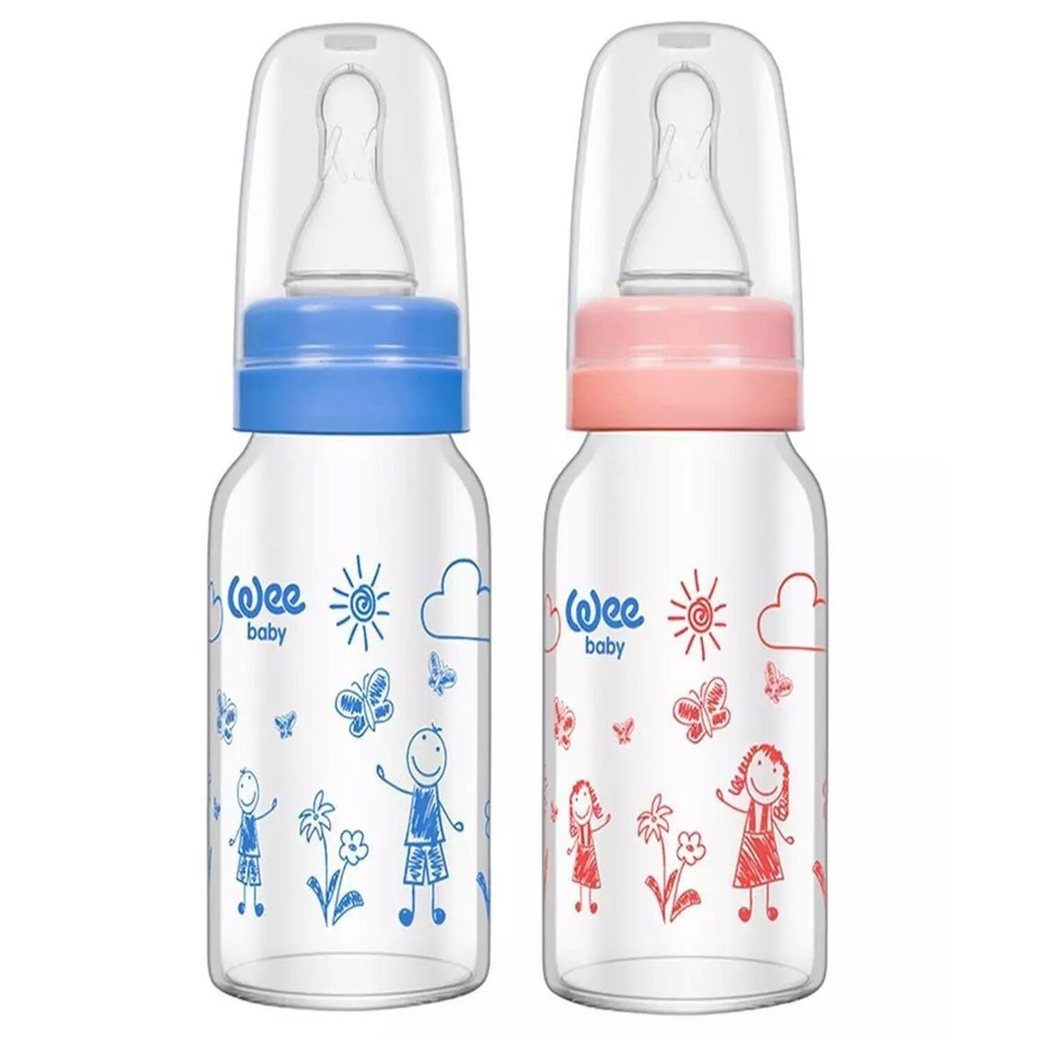 Wee Baby Isıya Dayanıklı Cam Biberon 180 ml