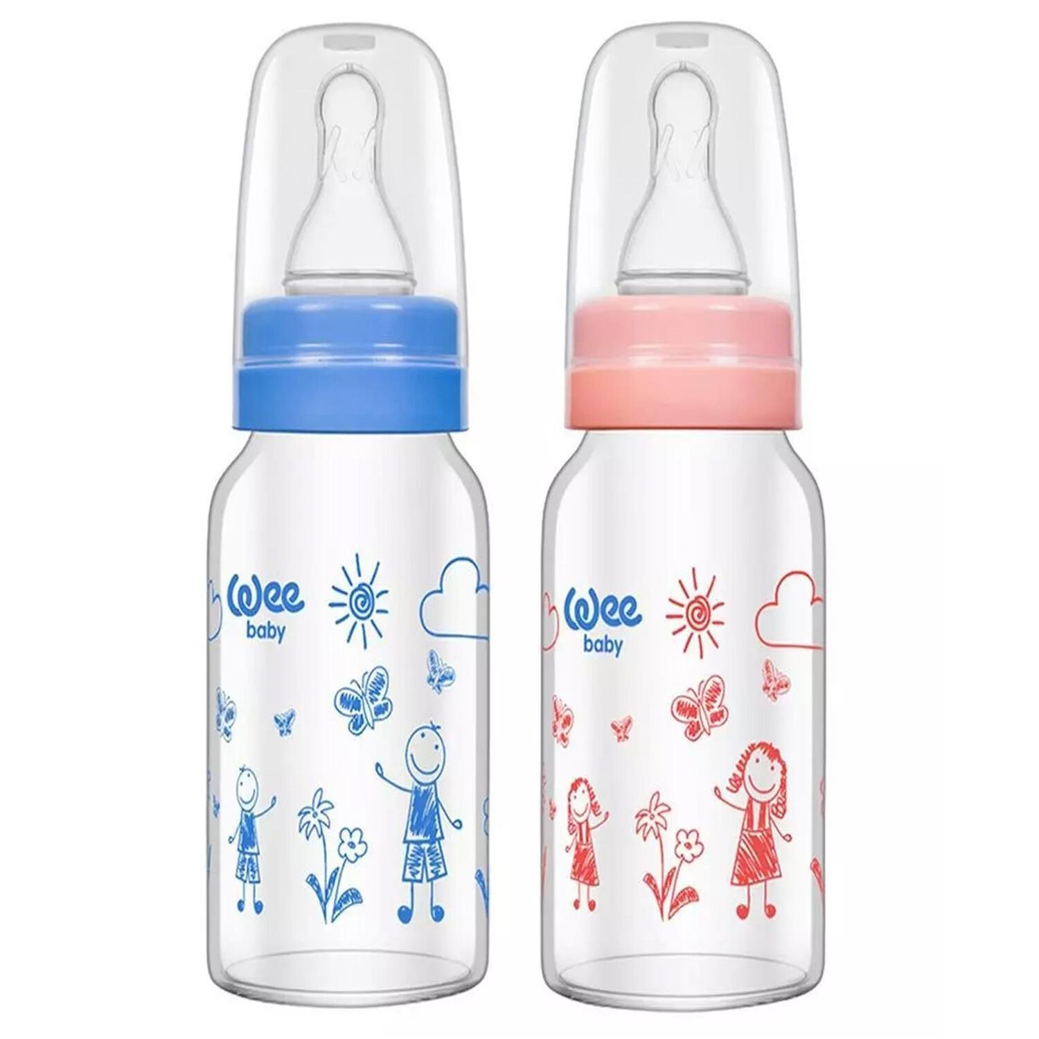 Wee Baby Isıya Dayanıklı Cam Biberon 180 ml
