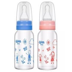 Wee Baby Isıya Dayanıklı Cam Biberon 180 ml