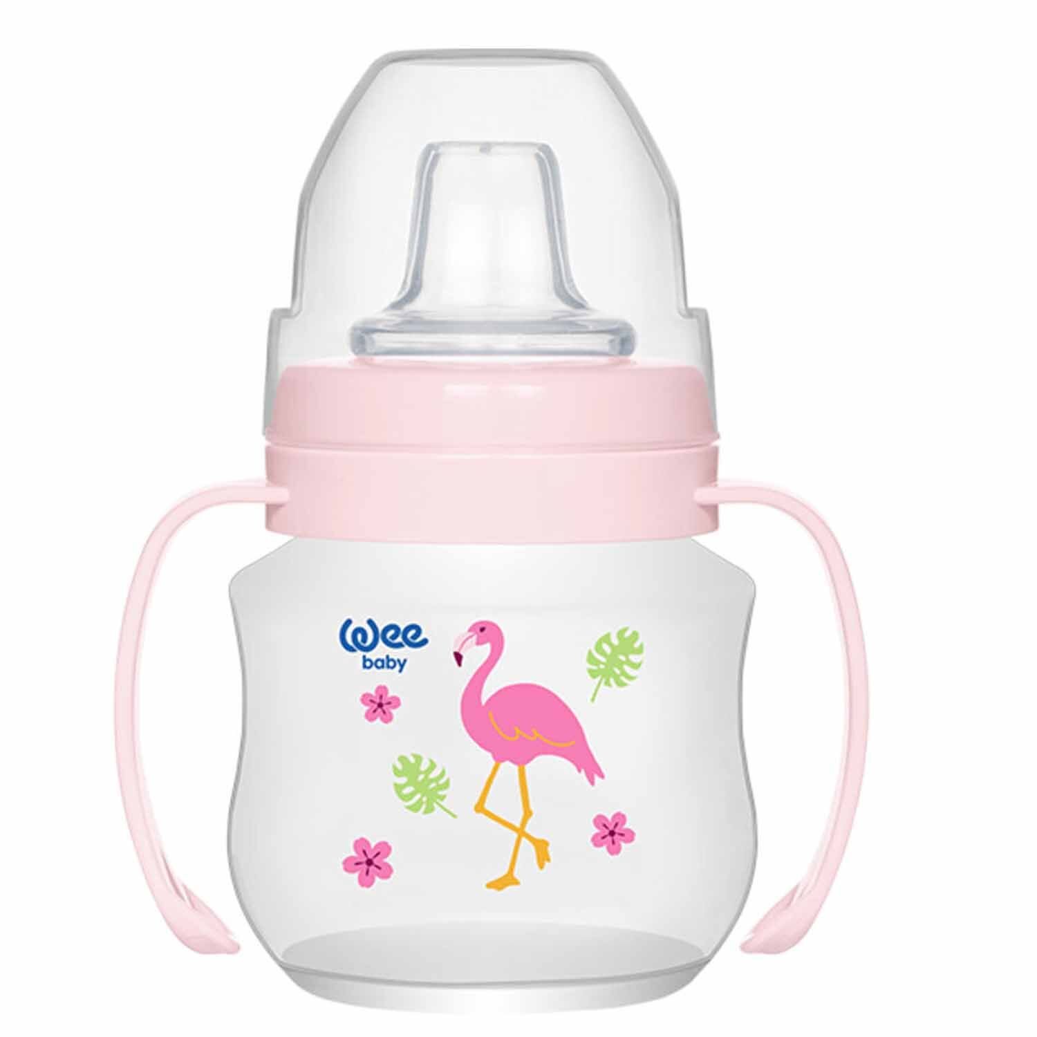 Wee Baby Akıtmaz Kulplu PP Bardak 125 ml Pembe