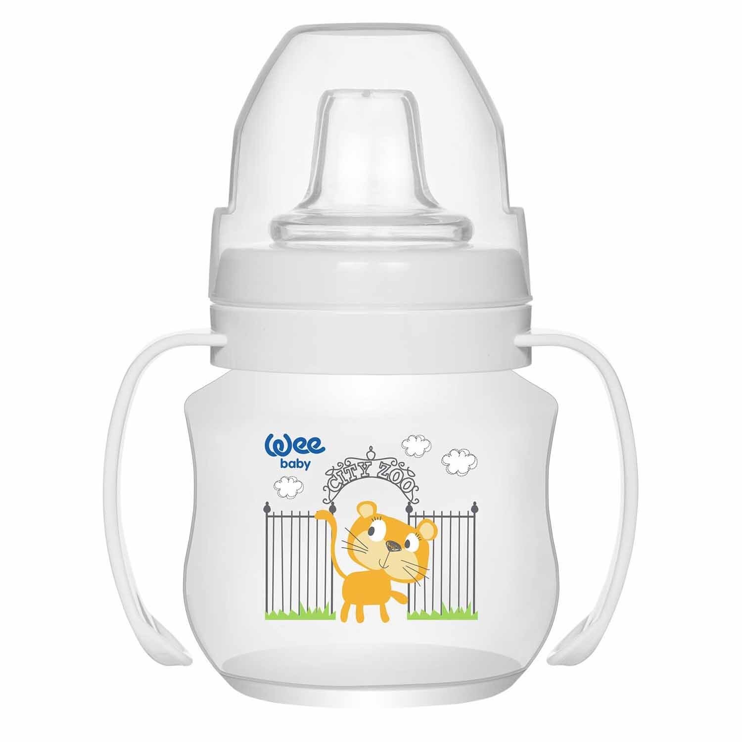 Wee Baby Akıtmaz Kulplu PP Bardak 125 ml Beyaz