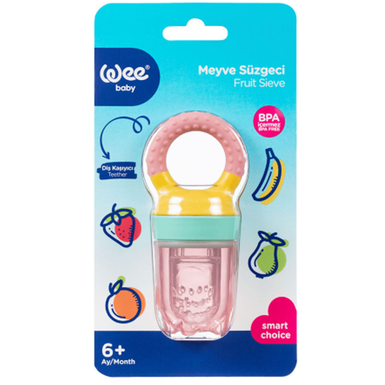 Wee Baby Meyve Süzgeci Pembe
