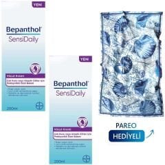 Bepanthol SensiDaily Vücut Kremi 200 ml 2 ADET + Tuvana Büyükçınar Tasarımlı Pareo Hediye