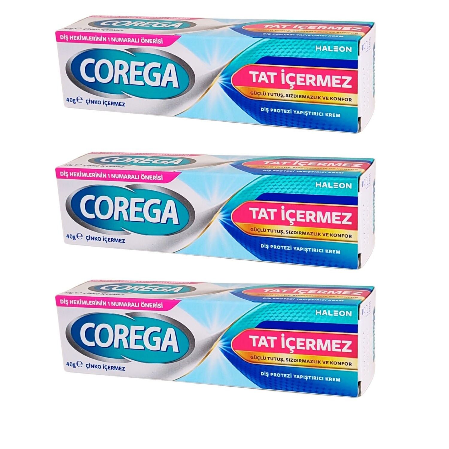 Corega Süper Protez Yapıştırıcı Tatsız Krem 40 gr 3 ADET