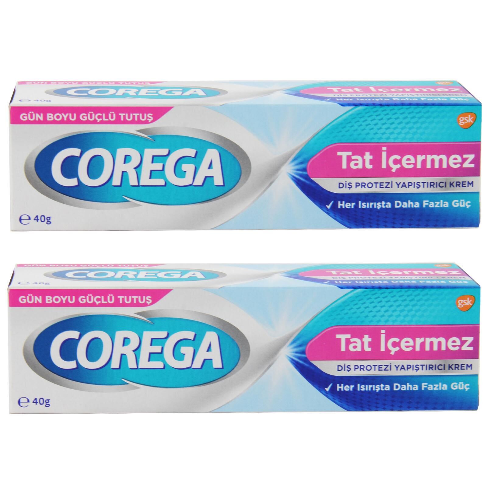 Corega Süper Protez Yapıştırıcı Tatsız Krem 40 gr 2 ADET