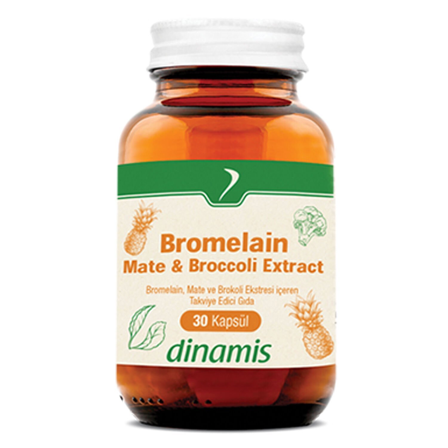 Dinamis Bromelain Mate Broccoli Extract 30 Kapsül