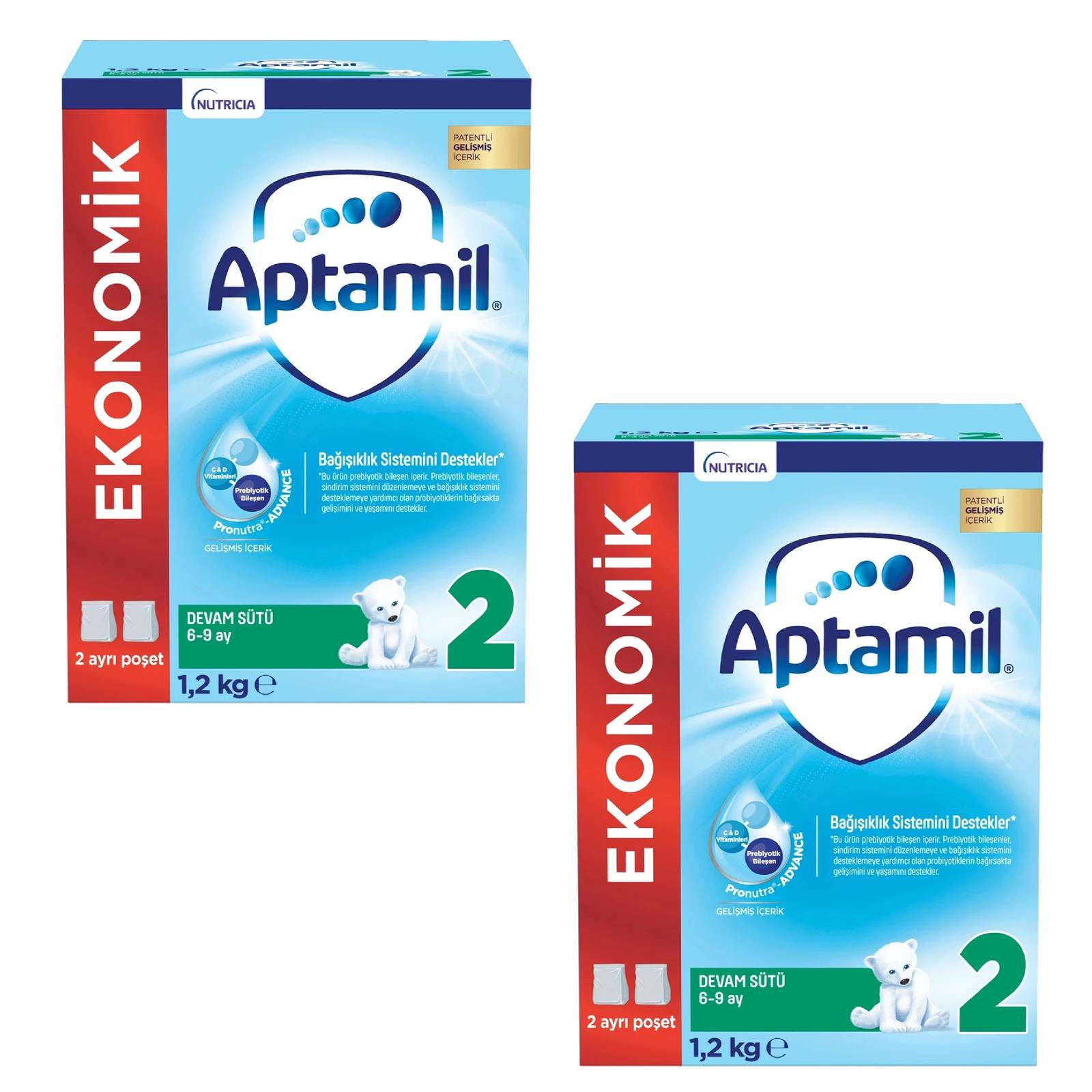 Aptamil 2 Devam Sütü 1200 gr 2 ADET