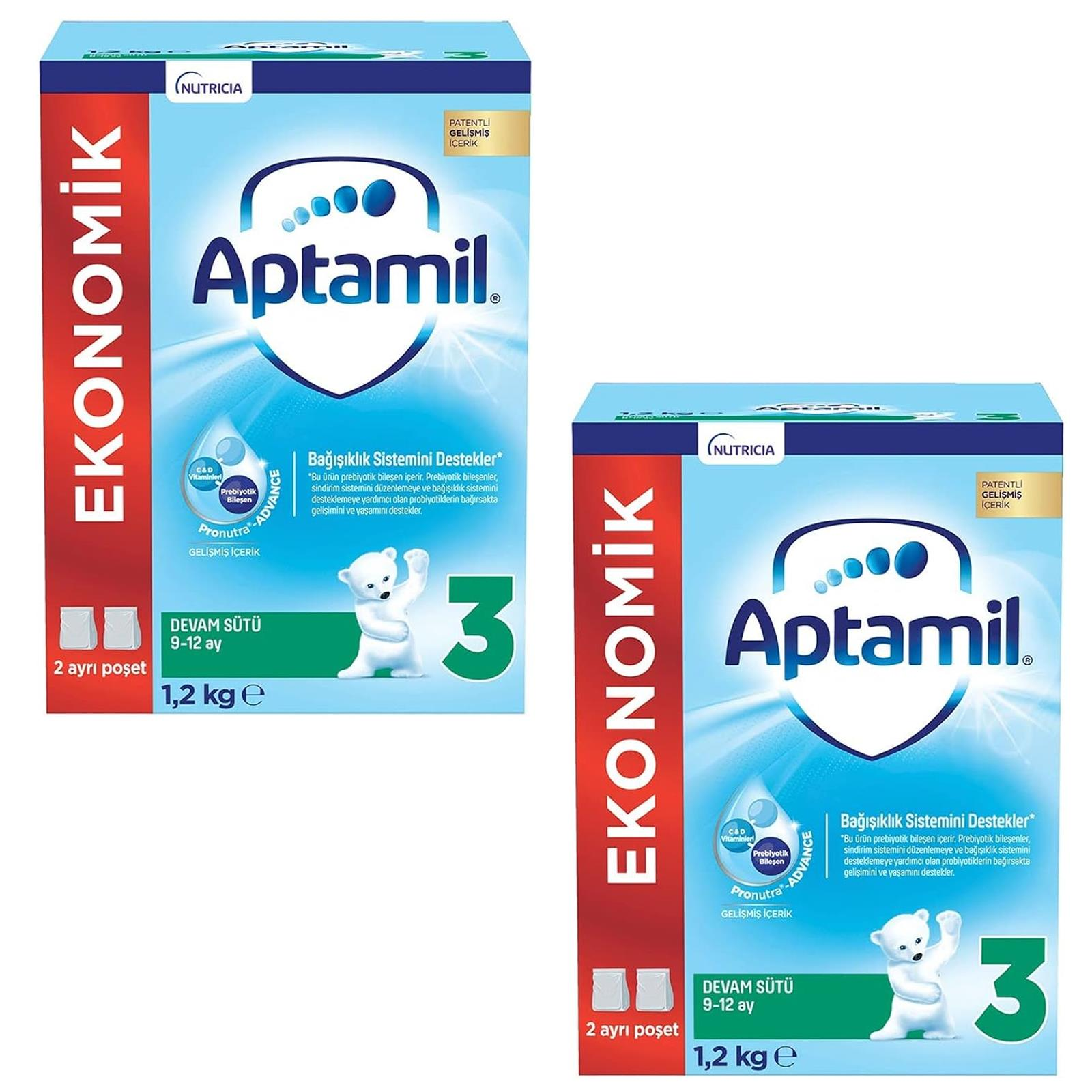 Aptamil 3 Devam Sütü 1200 gr 2 ADET