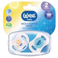 Wee Baby 153 Gece Ve Gündüz No 2 6-18 Ay 2 li Emzik Mavi