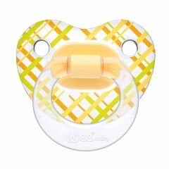 Wee Baby Şeffaf Desenli Damaklı No 1 Emzik 0-6 Ay